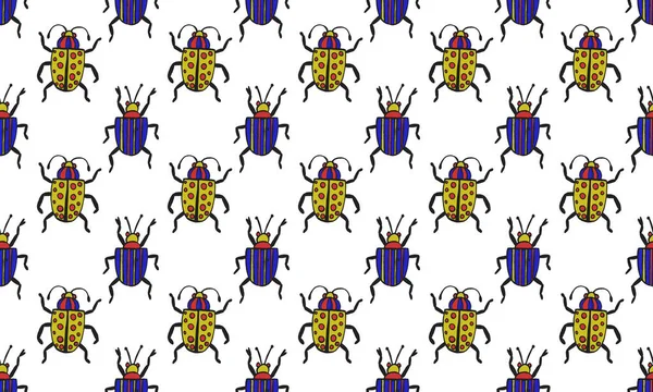 Dessin Humoristique Simple Sur Insecte Dangereux Symbole Coloré Isolé Sur — Image vectorielle