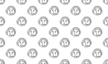 karikatür yüz vektör insanlar illüstrasyonu