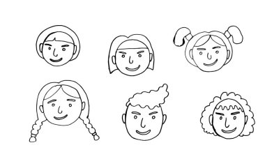 karikatür yüz vektör insanlar illüstrasyonu