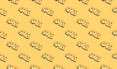 Suşi ile suluboya, beyaz arka planda pizza parçaları..