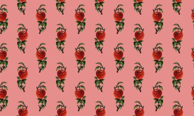 Suluboya el çizimi meyve seti