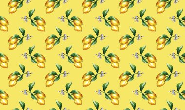 Suluboya el çizimi meyve seti