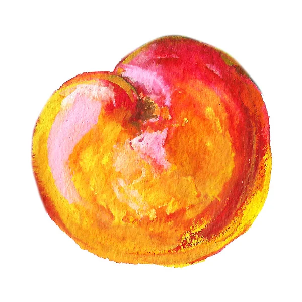 Acquerello Disegnato Mano Frutta Set — Foto Stock