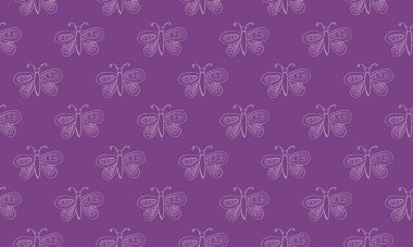 Beyaz arka planda izole edilmiş güzel renkli kelebek. El çizimi çizimi