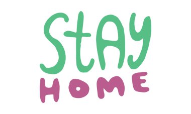 Karantina ve koronavirüs uçlarıyla el yazısı. El çizim stilinde farklı alıntılar. Kendi başına evde neler yapabileceğine dair ipuçları. Sosyal ağlar, el ilanları, çıkartmalar için cümleler