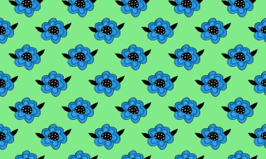 Parlak ve beyaz arka planda çok renkli çiçekler. desen