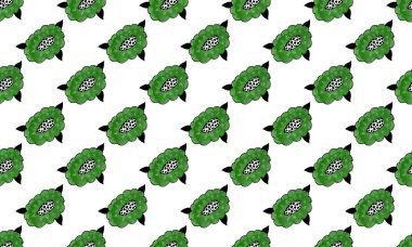 Parlak ve beyaz arka planda çok renkli çiçekler. desen