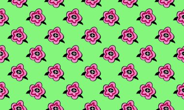 Parlak ve beyaz arka planda çok renkli çiçekler. desen