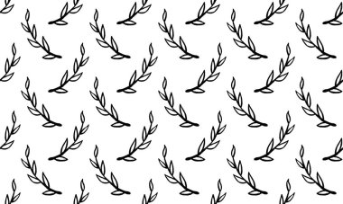 Beyaz arka planda siyah ve beyaz bahar dalları. Baskı ve tasarım için kullanılabilir. golf sopası çizimi