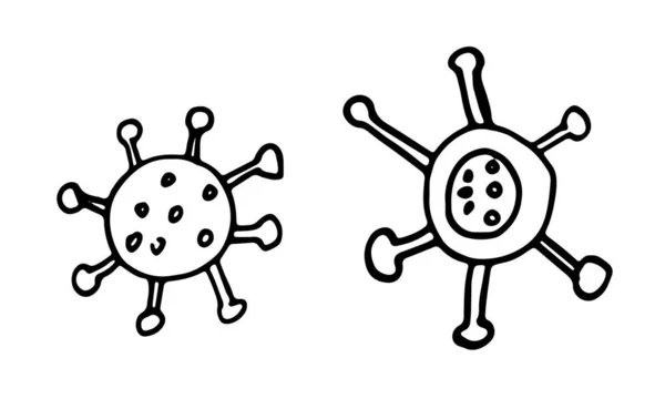Virüs Hücrelerinin Bir Çizimi Görüntü — Stok Vektör