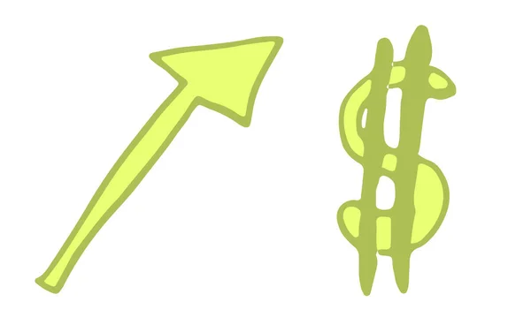 Green Dollar Sign Vector Illustration — Stock Vector