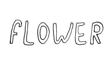 Basit yaz çiçekleri çizimleri. Soyut çiçek çizimi. el çizimi vektör sanatı.