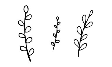 Basit yaz çiçekleri çizimleri. Soyut çiçek çizimi. el çizimi vektör sanatı.