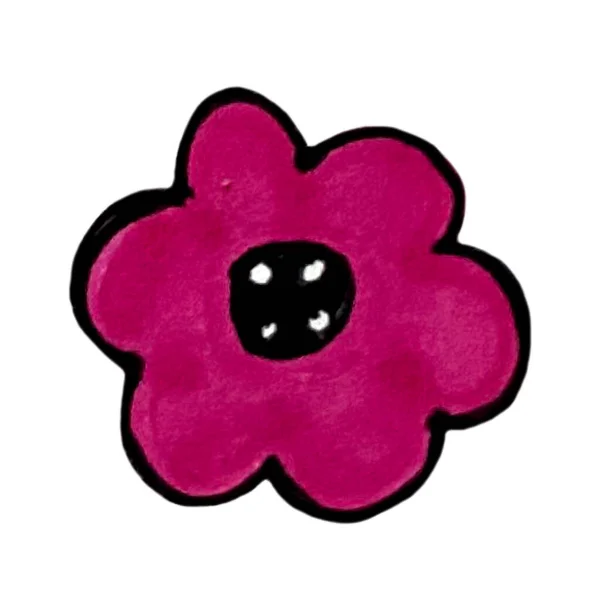 Handgezeichnete Marker Illustration des Blütenkopfes — Stockfoto