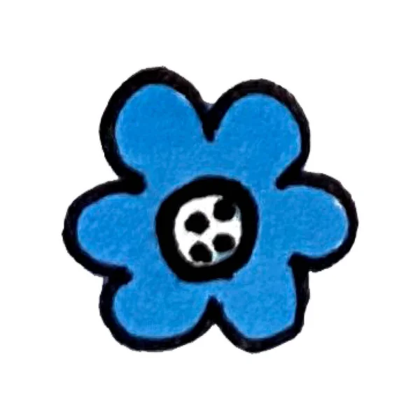 Handgezeichnete Marker Illustration Des Blütenkopfes Florales Design Element Frühlings Und — Stockfoto