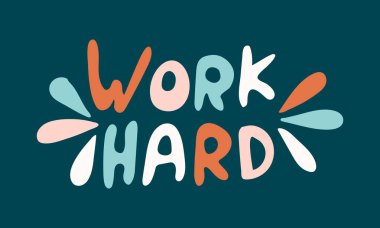 Vektör el motivasyon alıntısı. El yazısıyla yazılmış çok harfli metin.