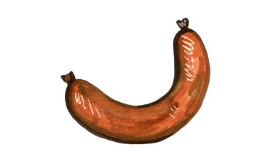 El çizimi yiyecek illüstrasyonu