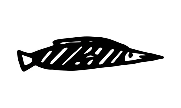 Illustration vectorielle dessinée à la main du poisson — Image vectorielle