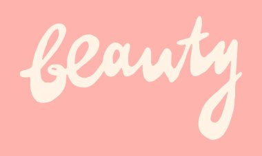 Beyaz arkaplanda izole edilmiş güzel harf metni