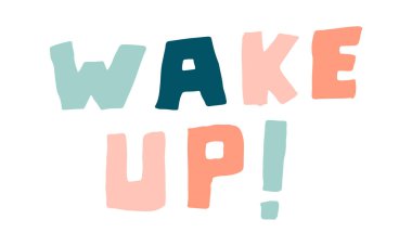 Vektör el yazısı sabah ruh hali ifadesi