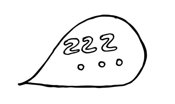 Vector illustratie van spraakbel met zzz tekst — Stockvector