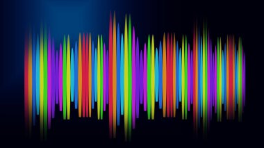 Renkli ses dalgaları tasarımı.