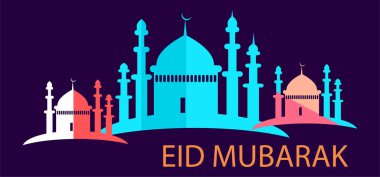 Mübarek Kurban Bayramı İslami vektör tasarımı tebrik kartı şablonu