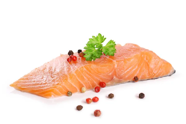 Salmon Fillet Isolated White Background — Stock Photo, Image