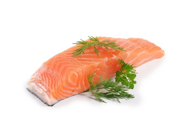 Salmon Fillet Isolated White Background — Stock Photo, Image