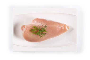  tavuk göğsü beyaz arka plan üzerinde izole