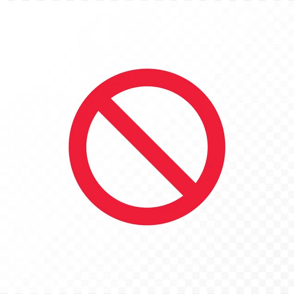 Vector flat stop sign icon illustration. Red crossed out symbol of restrict isolated on white and transparent background. Design element for logo, web, ui, banner, poster. — Stock Illustration Vector flat stop sign icon illustration. Red crossed out symbol of restrict isolated on white and transparent background. Design element for logo, web, ui, banner, poster. Royalty Free Stock Illustrations