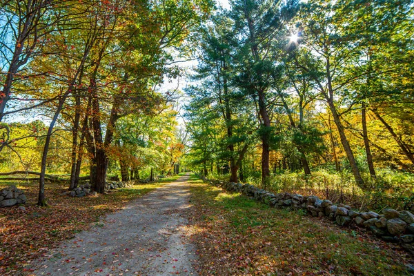 Walking path along Battle Road in Concord, MA — Stock Photo, Image