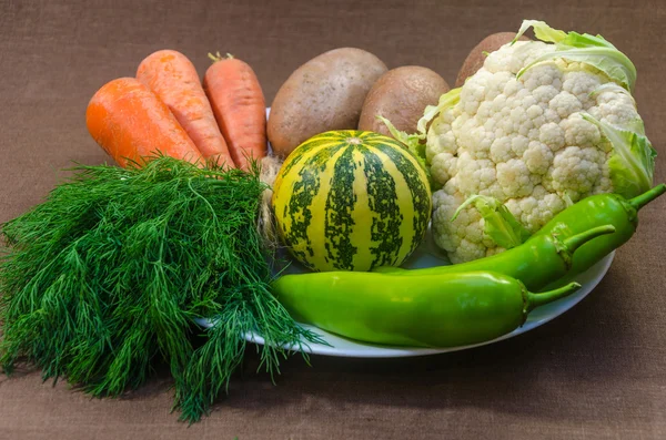 Composition with raw fresh vegetables. — Stock Photo, Image