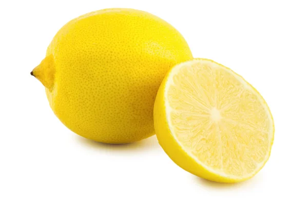 Limão médico amarelo isolado em um fundo branco — Fotografia de Stock