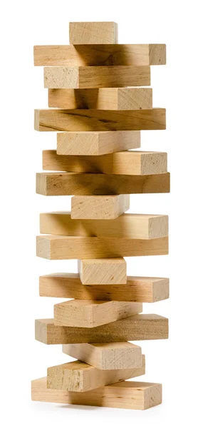 Isoliert auf weißer Holzstruktur aus Ziegeln — Stockfoto