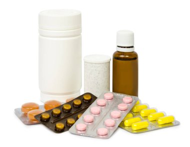 çeşitli tablet tedavisi veya kilo kaybı için kümesi. İzole 