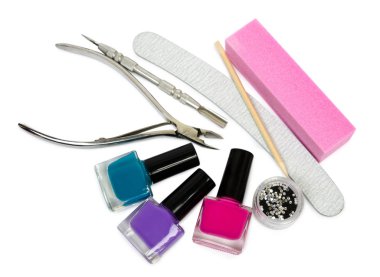 isteğe bağlı aksesuarları ile pedikür ve manikür için ayarlayın. İzole