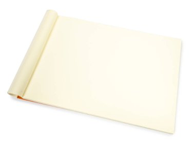 Notlar veya çizimler yapmak için boş açık not defteri.