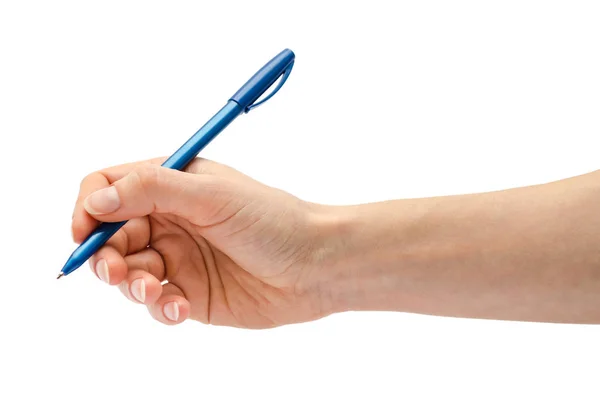 ペンを持つ女の子の手. ストック写真