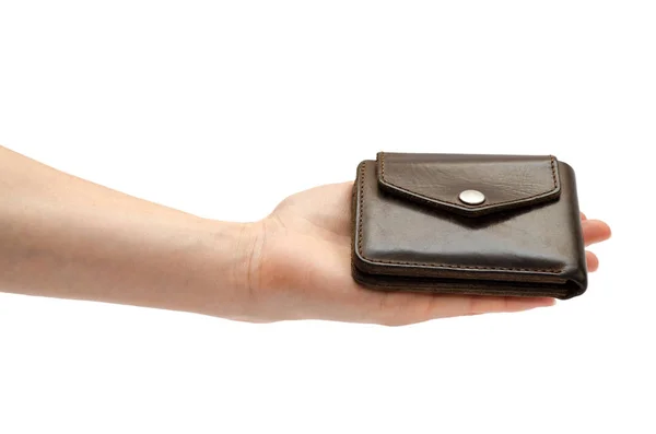 Жіноча рука тримає гаманець . — стокове фото