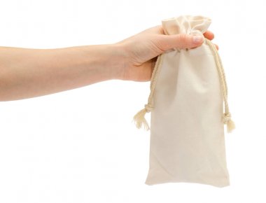 kadın el Pamuk Çanta tutarak.