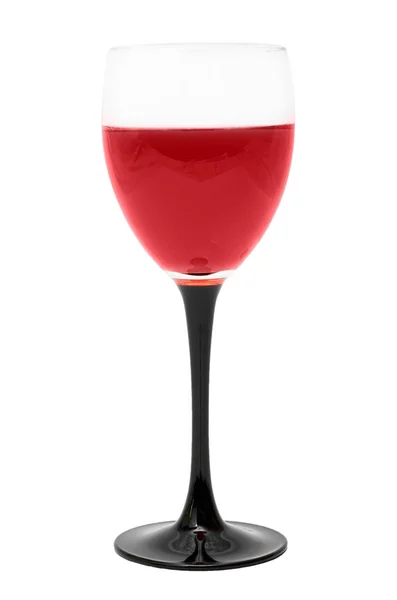 Rött vin i glas. isolerad på vit bakgrund — Stockfoto