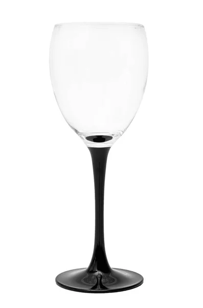 Άδειο ποτήρι κρασί. Απομονωμένα σε λευκό φόντο — Φωτογραφία Αρχείου