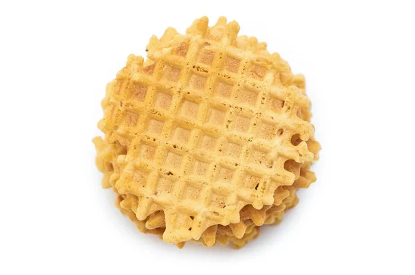 Huisgemaakte heldere wafel. geïsoleerd op witte achtergrond — Stockfoto