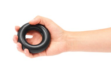 Beyaz arka plan üzerinde izole spor el genişletici