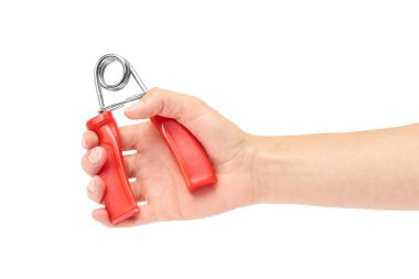 Beyaz arka plan üzerinde izole spor el genişletici