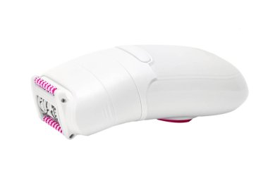 Modern beyaz Epilatör Isolated beyaz arka plan üzerinde