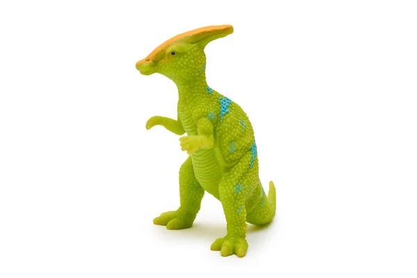 Brinquedo de dinossauro de silicone ou plástico isolado em fundo branco — Fotografia de Stock