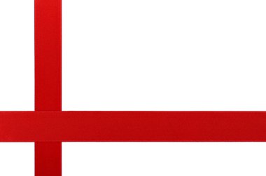 hediye izole beyaz zemin üzerine kırmızı kurdele şablonu