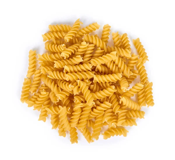 Pile of spiral pasta isolated on white background — Stock Photo, Image